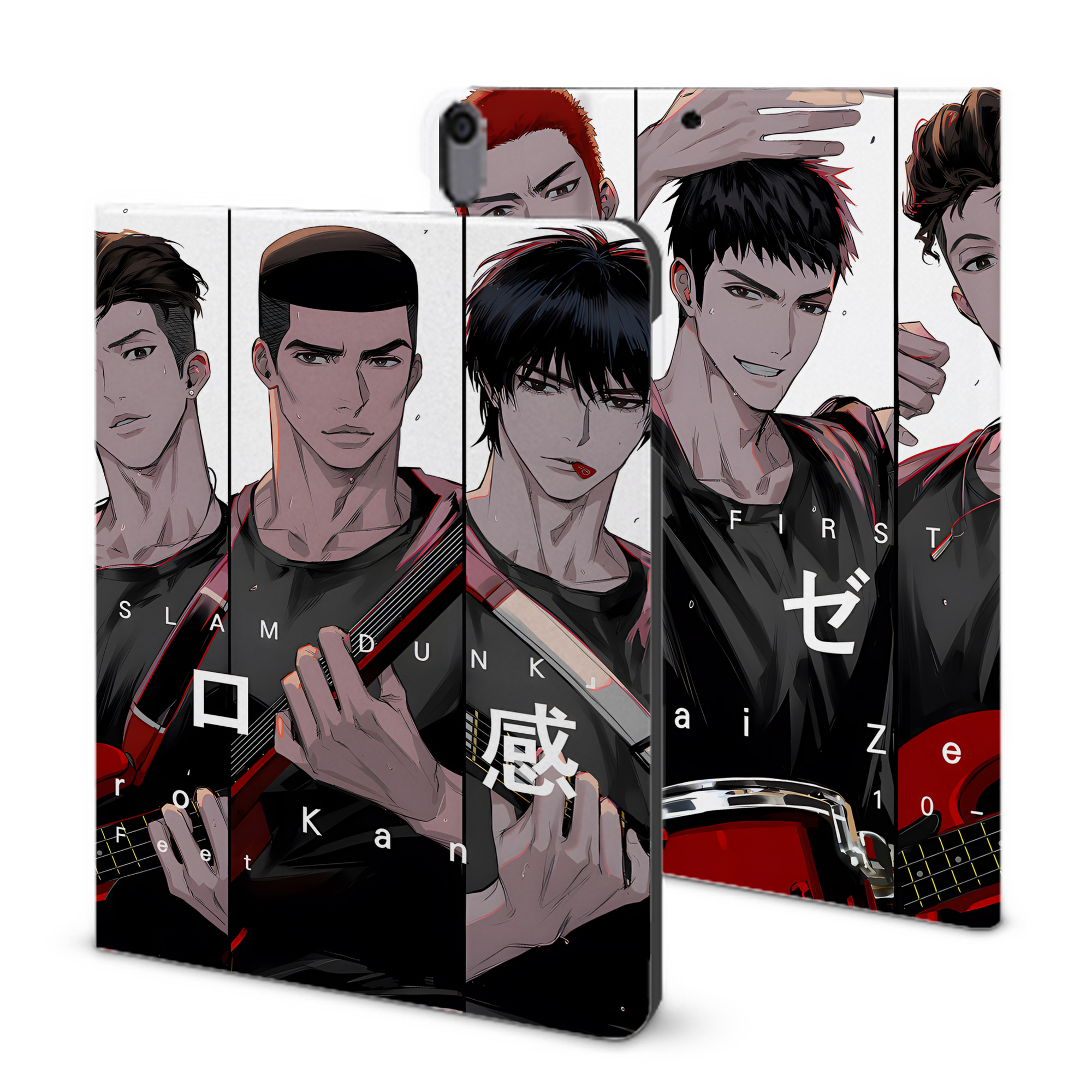 （画像用） SLAM DUNK／スラムダンク IPad ケース ブック型 PUレザー TPU 耐衝撃 軽量 薄型 ペン収納なし 全面保護 IPad 各モデル対応